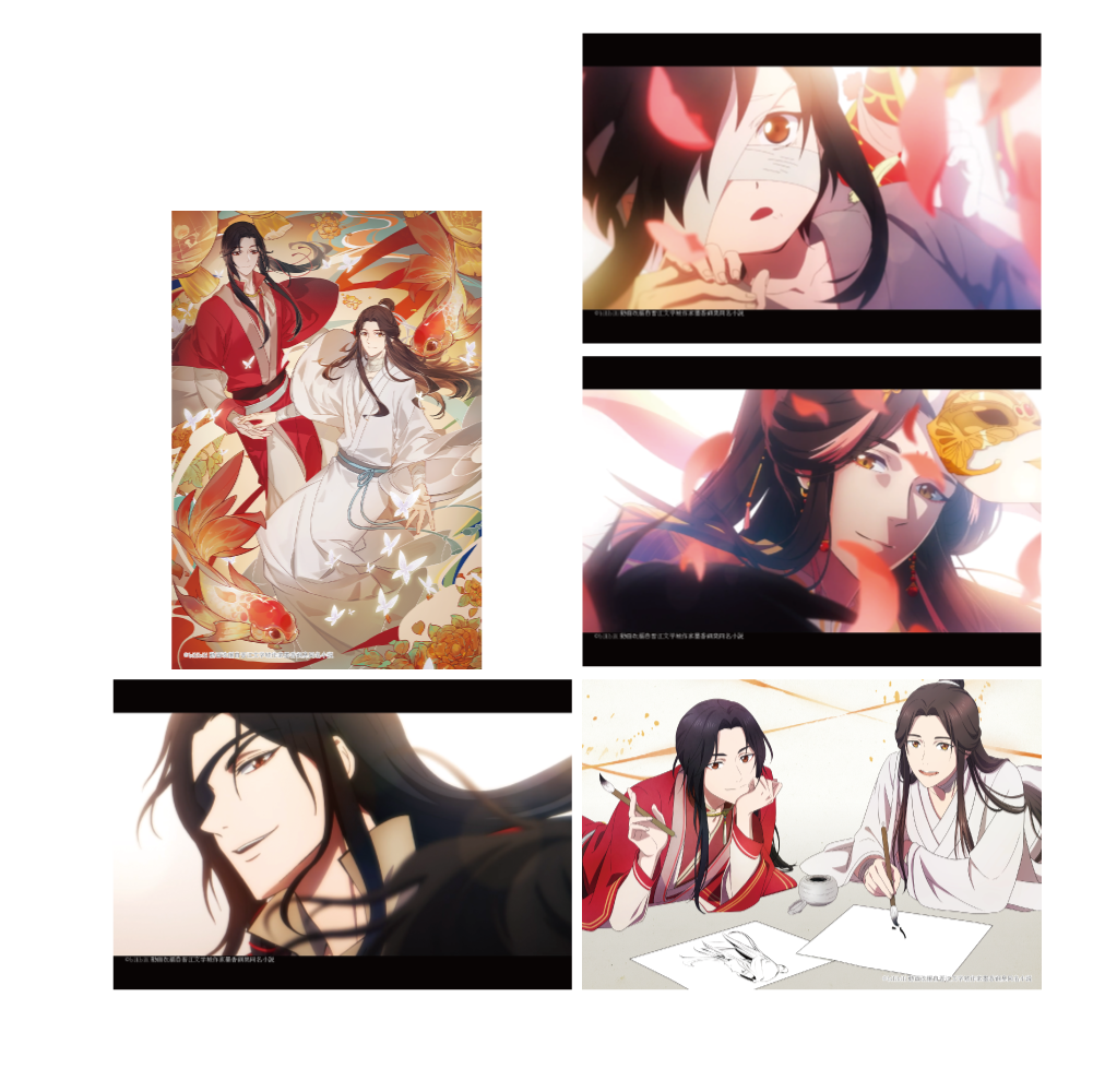 【預購日本進口精品-2023/2月下旬】「天官賜福」 插畫小卡5張套組 H