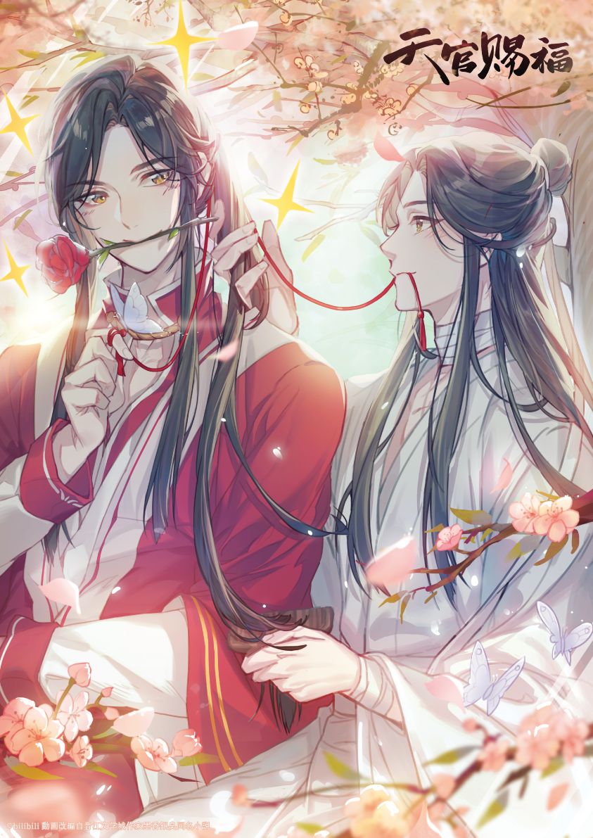 【預購日本進口精品-2023/2月下旬】「天官賜福」 A3塑膠海報 謝憐＆三郎 綁頭髮