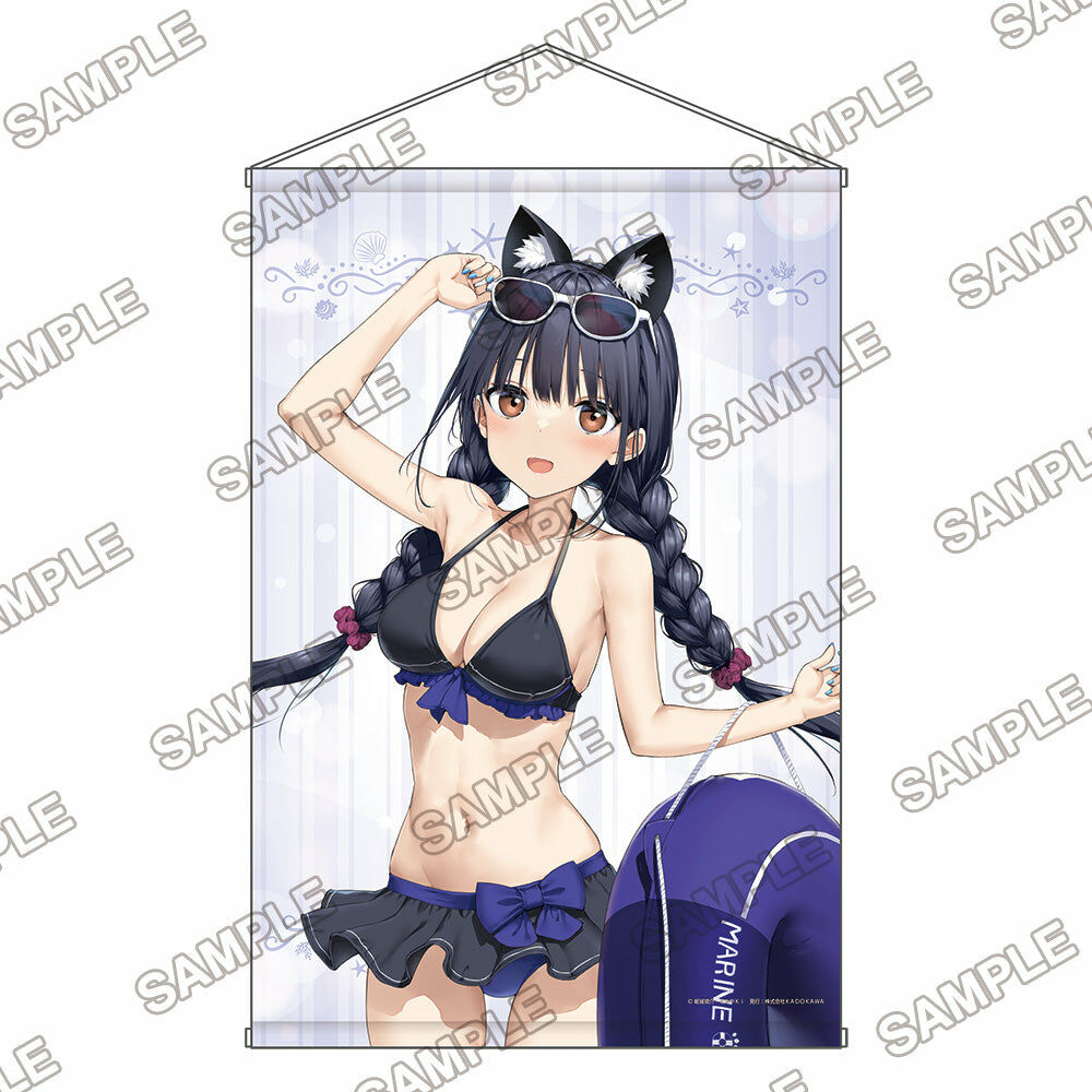 【預購日本進口精品-2022/11月中旬】角川Sneaker文庫 海邊角色扮演祭 B2掛軸 『繼母的拖油瓶是我的前女友』伊理戸結女