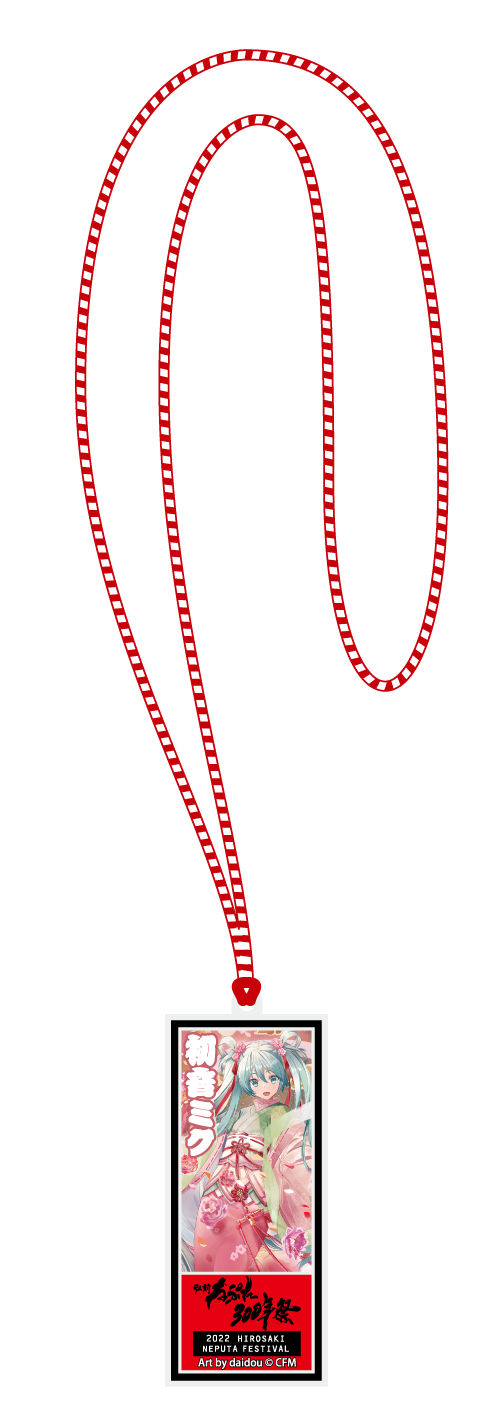 【預購日本進口精品-2022/11月中旬】「弘前睡魔祭300年祭」×「初音未來」 弘前卍字牌造型頸飾 Art by 大堂
