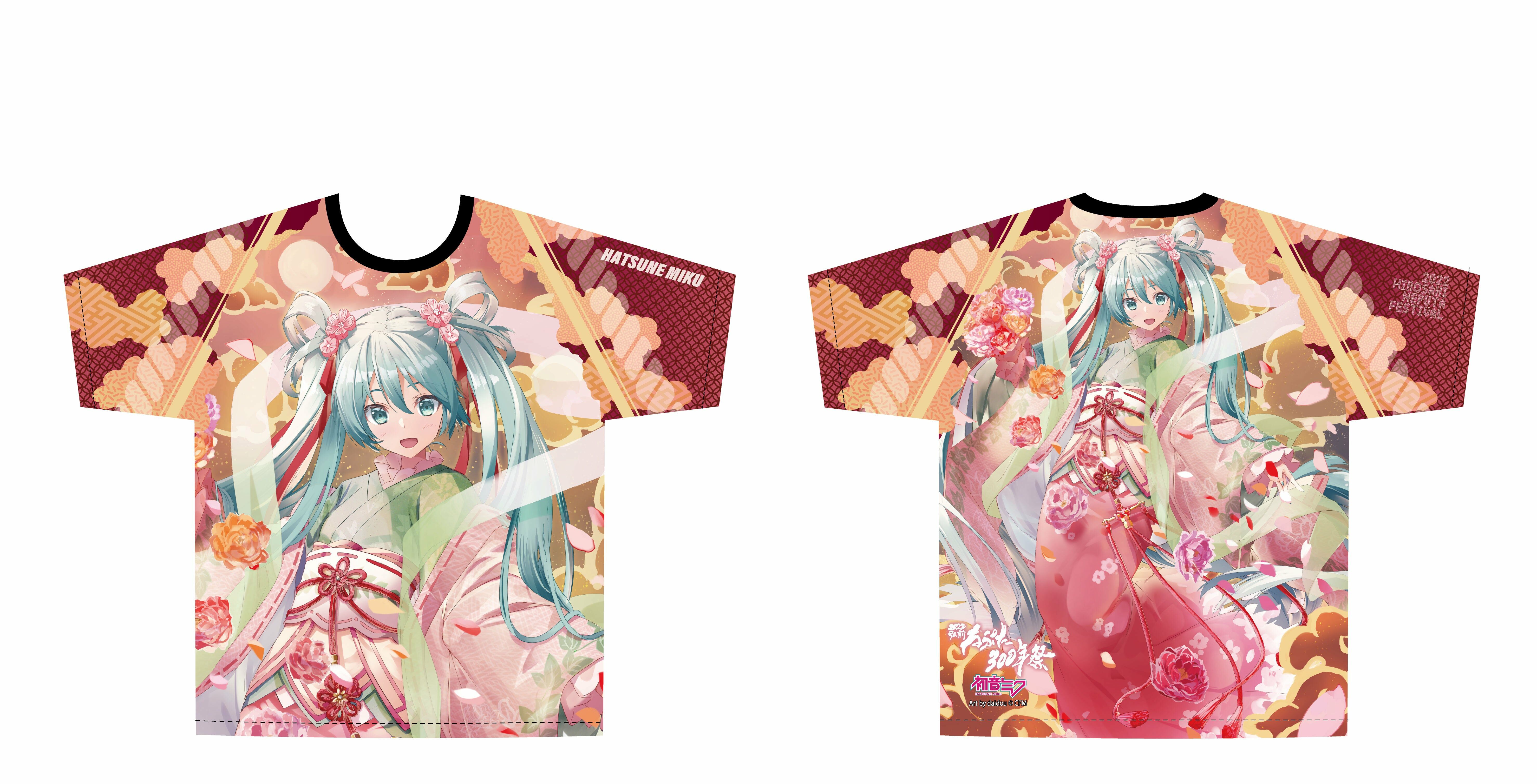 【預購日本進口精品-2022/11月中旬】「弘前睡魔祭300年祭」×「初音未來」 撩亂痛T恤 Art by 大堂