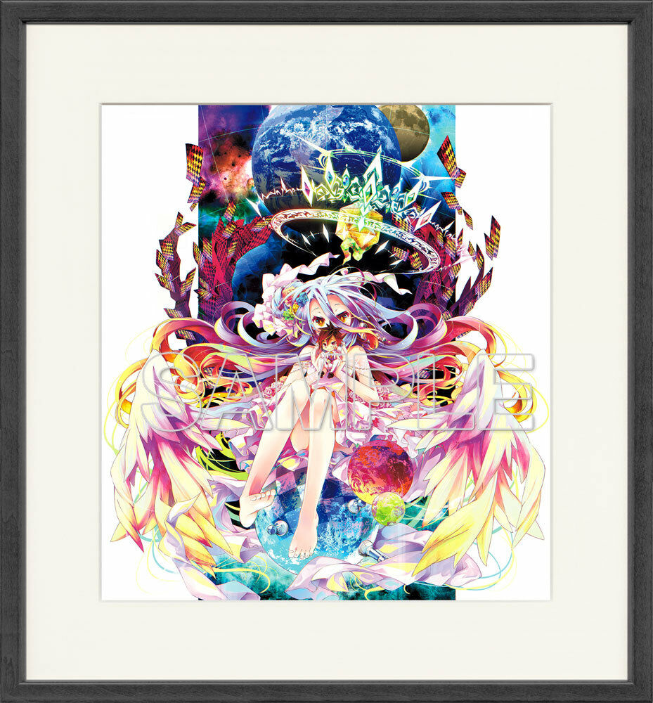【預購日本進口精品-2023/1月中旬】『NO GAME NO LIFE 遊戲人生』10th Anniversary 裱框複製原畫 白