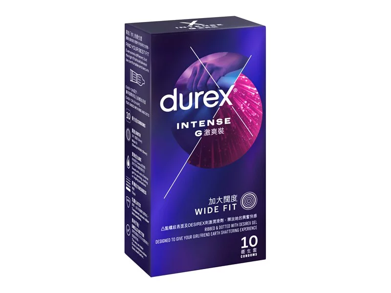 Durex Intense Orgasmic Condoms 10's Pack Latex Condom