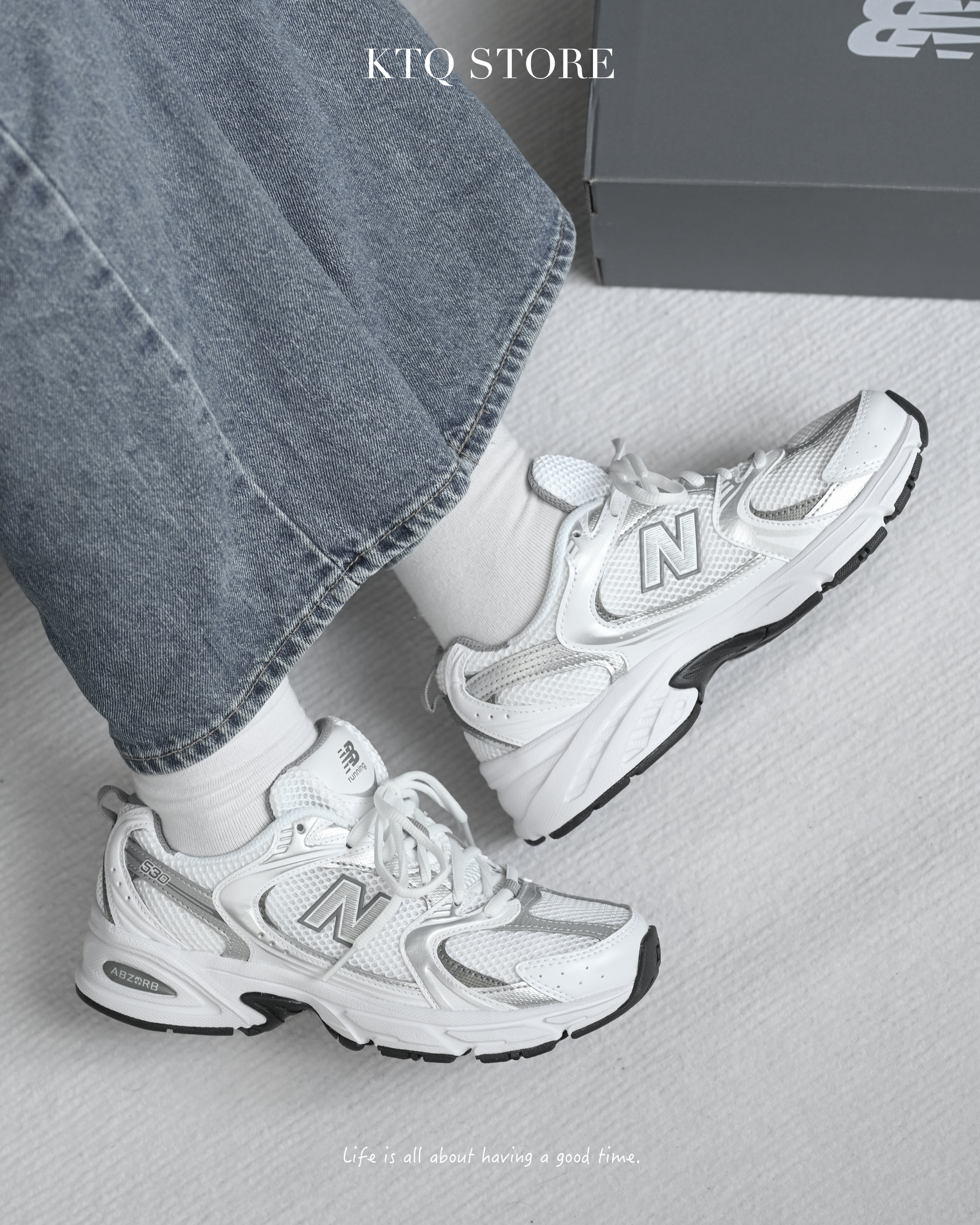 KTQ STORE ‧ New Balance 530 White Silver Grey 白銀灰 MR530AD