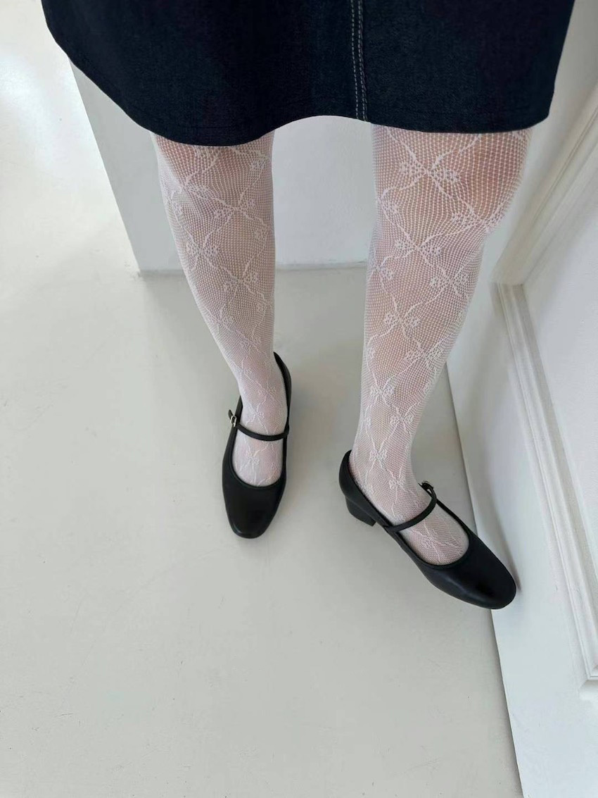 bow lace stockings