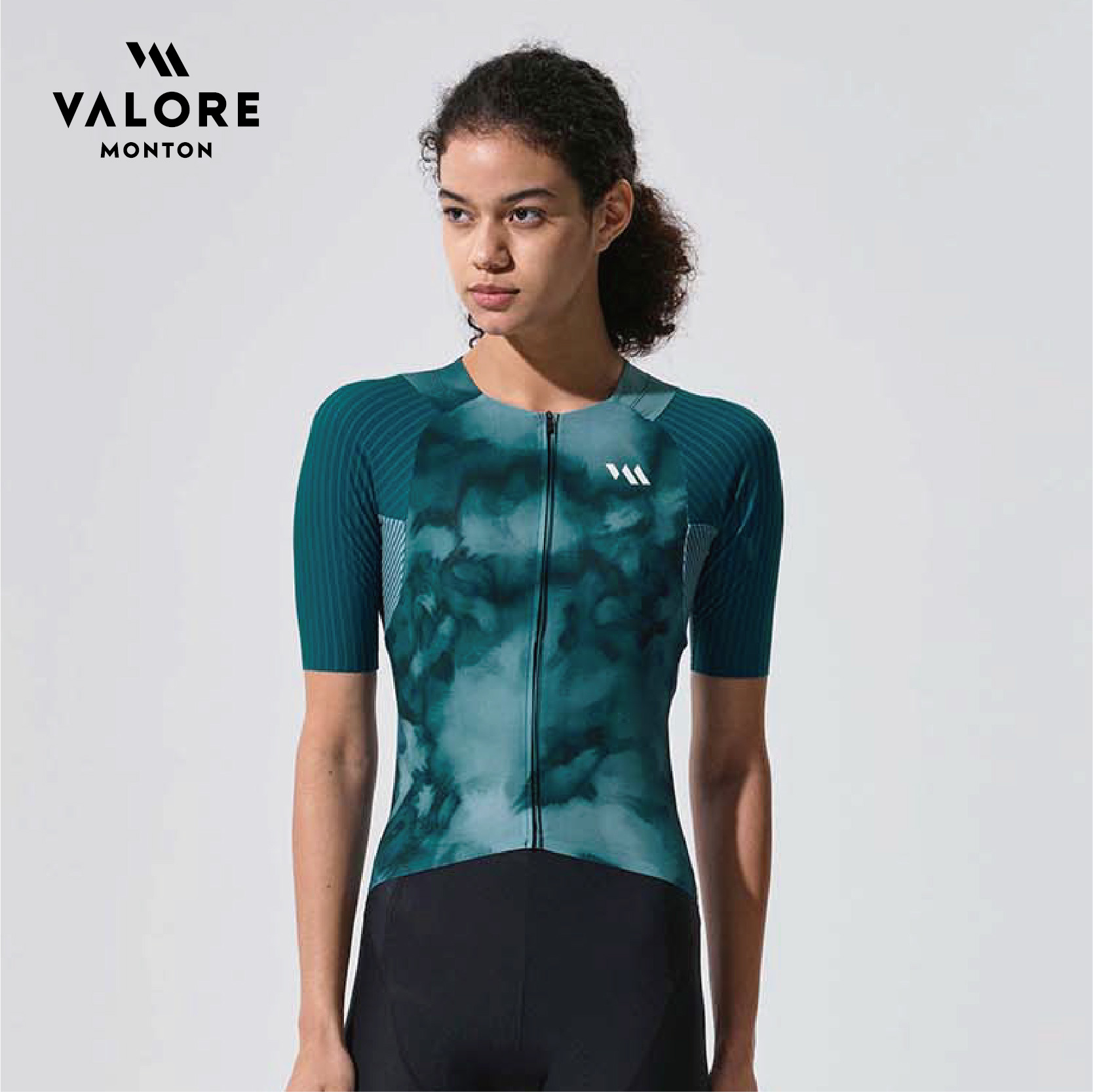 暗花灰藍女款短上衣