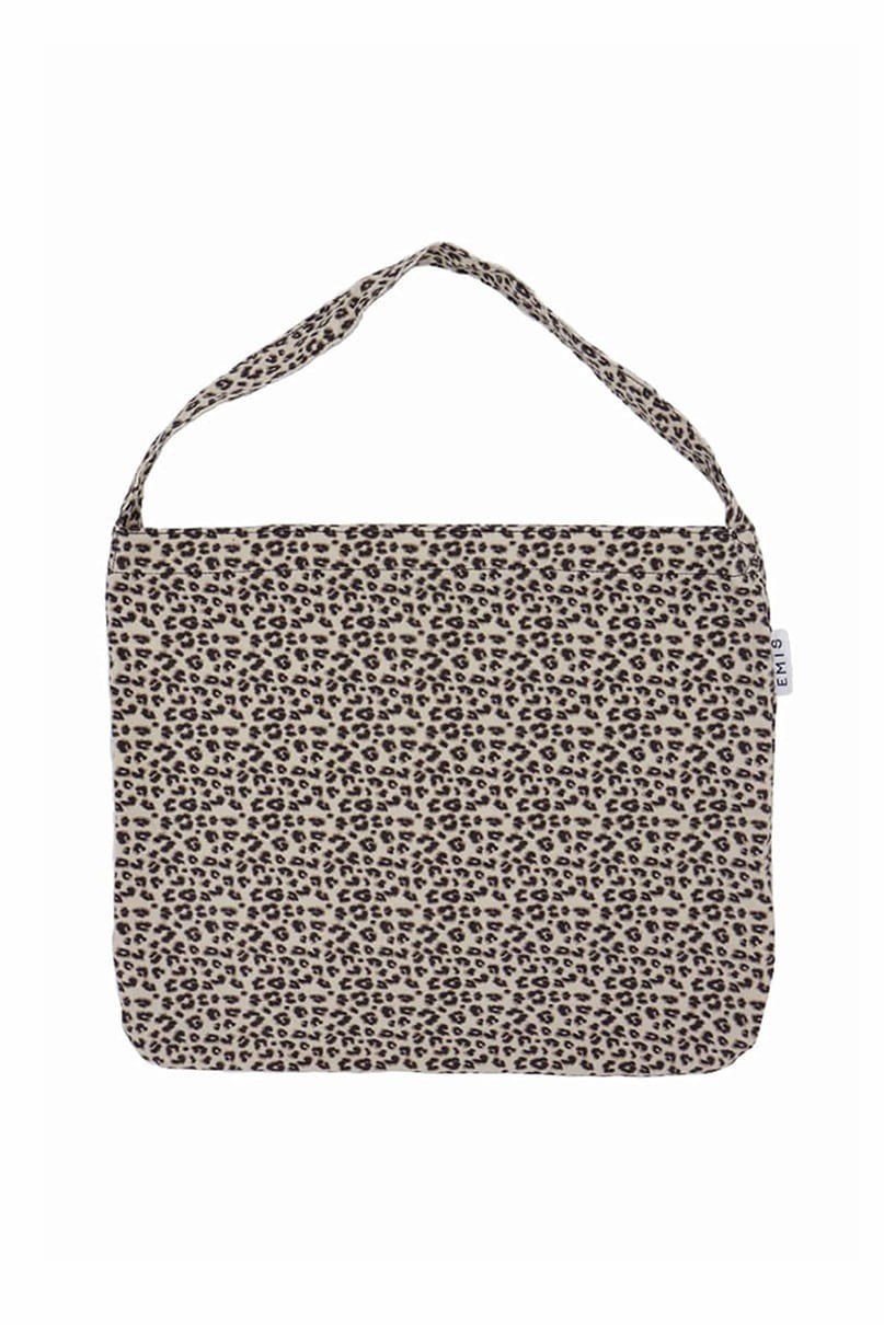 現貨┃emis LEOPARD CORDUROY ECO BAG 燈芯絨 豹紋 帆布包