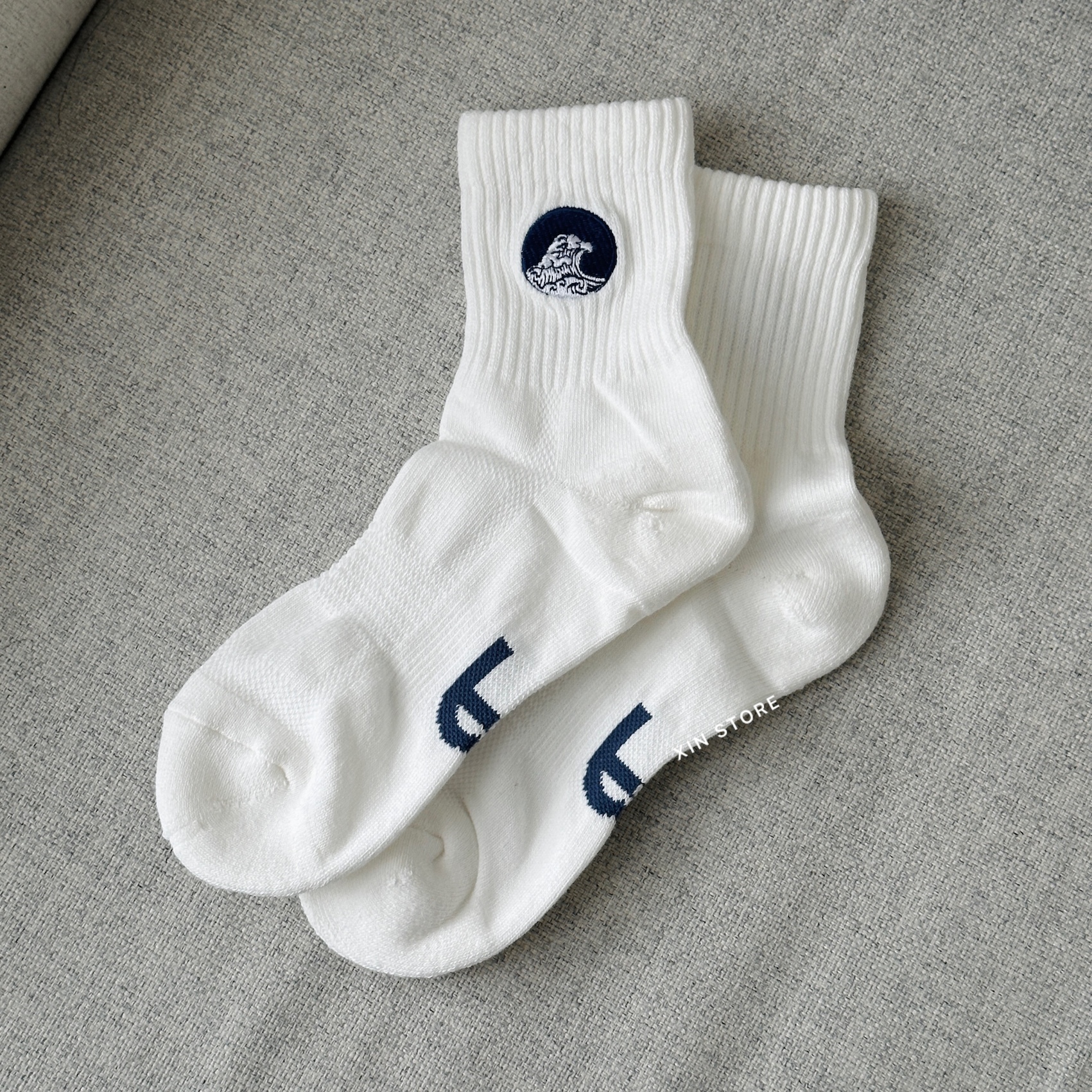 Best Foot Friend BFF Sock Seaspray 電繡 巨浪 低筒襪 白