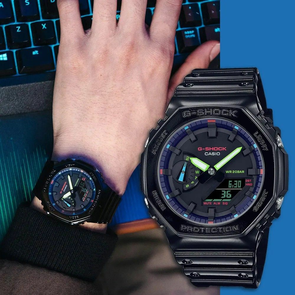 Casio G-Shock GA-2100RGB-1A 手錶  (香港行貨)