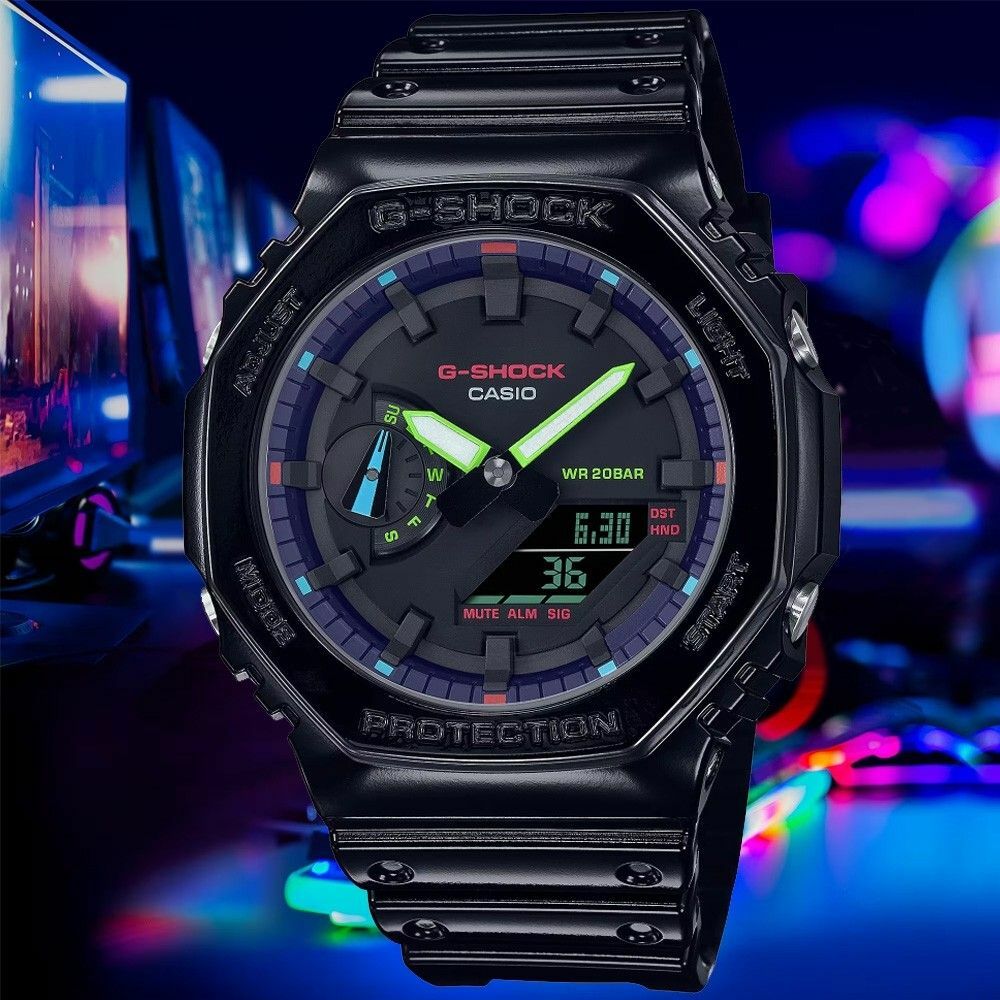 Casio G-Shock GA-2100RGB-1A 手錶  (香港行貨)