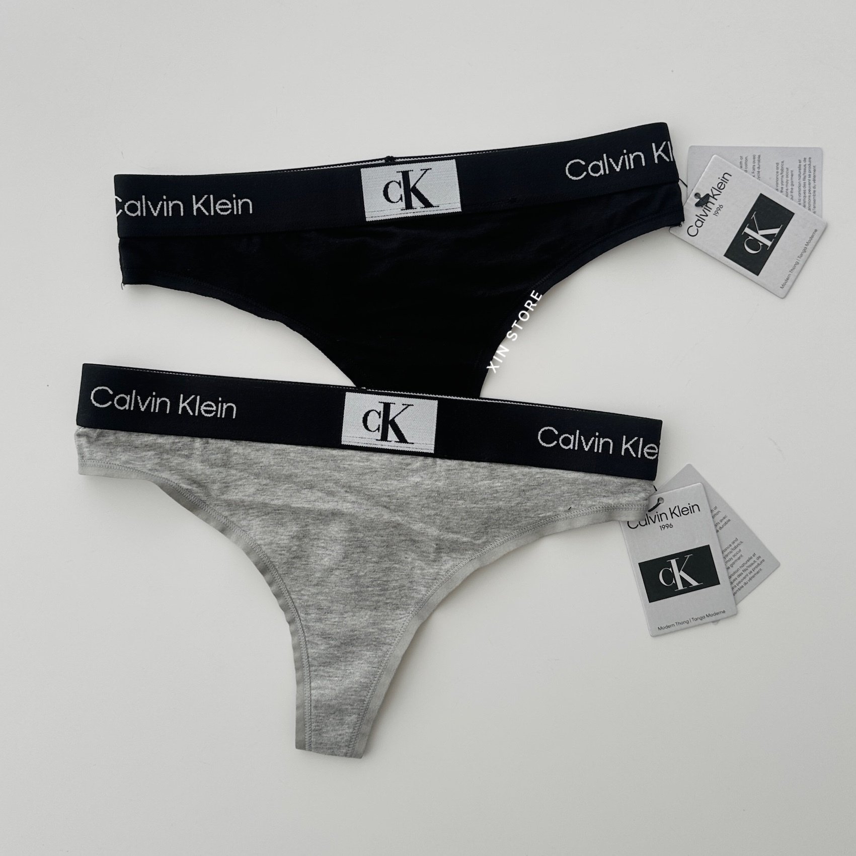 【現貨】Calvin Klein CK 1996 Modern Thongs 丁字褲 純棉 內褲 灰 黑