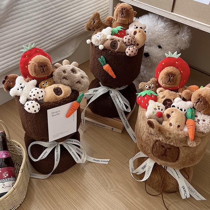 《51221》禮物必選!水豚君娃娃花束(3款)