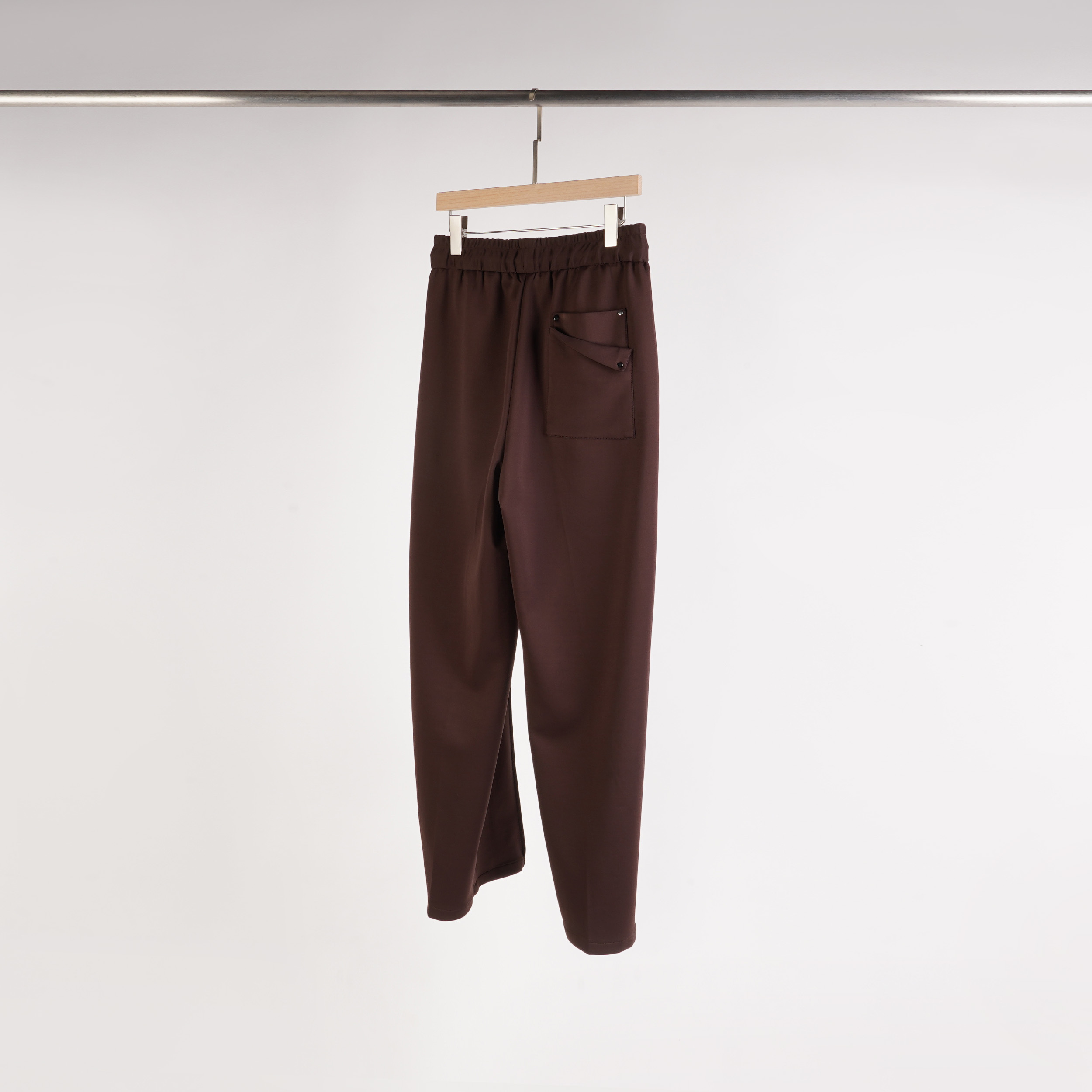 設計感雙口袋抽繩西裝棉褲 | L | 可可棕