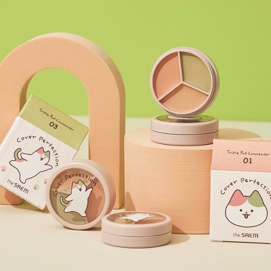 《現貨》The Saem Cover Perfection Concealer Palette 01/03 calico cat edition