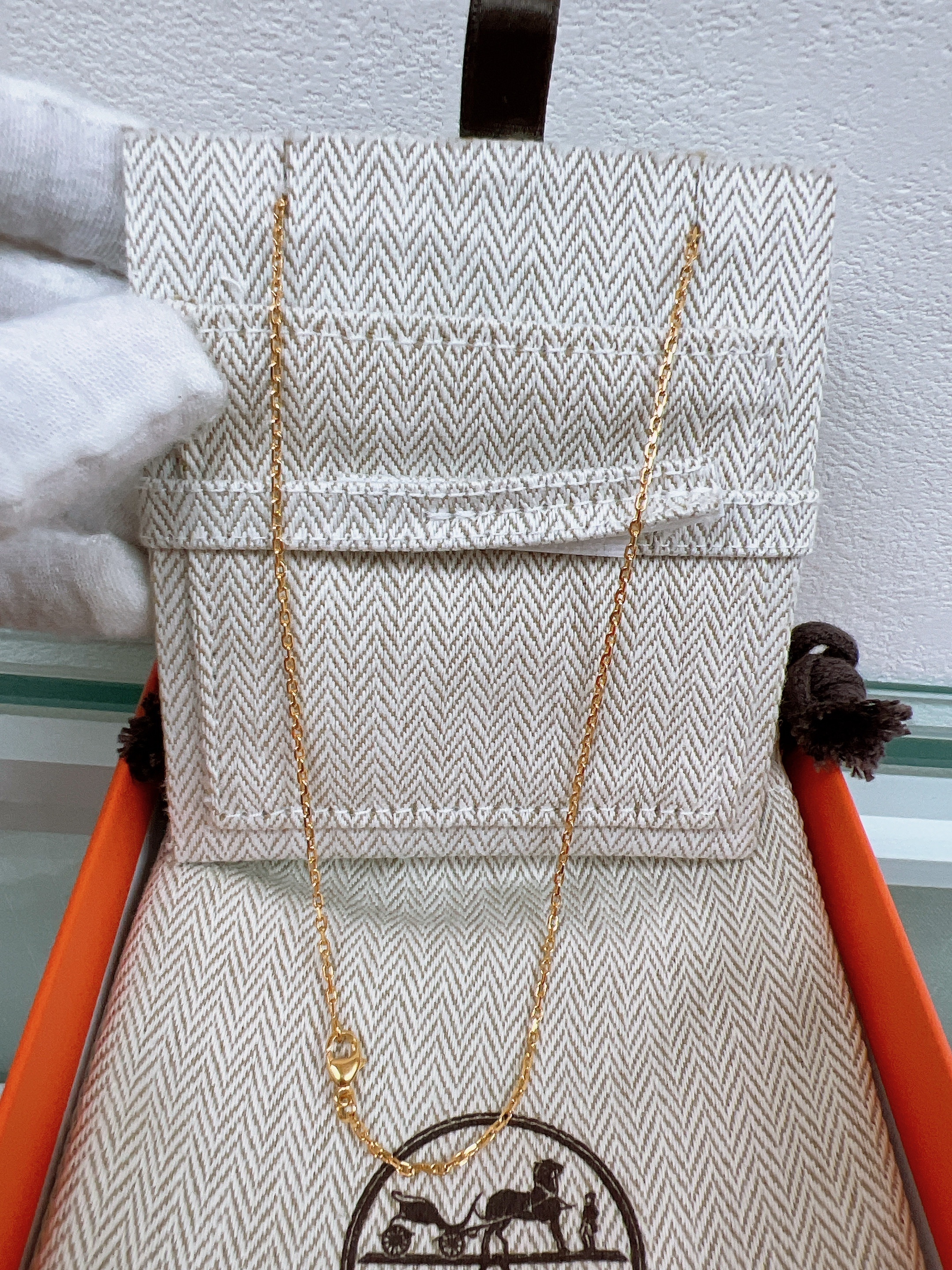 *Unused* Hermes mini pop h necklace (pink/GHW)