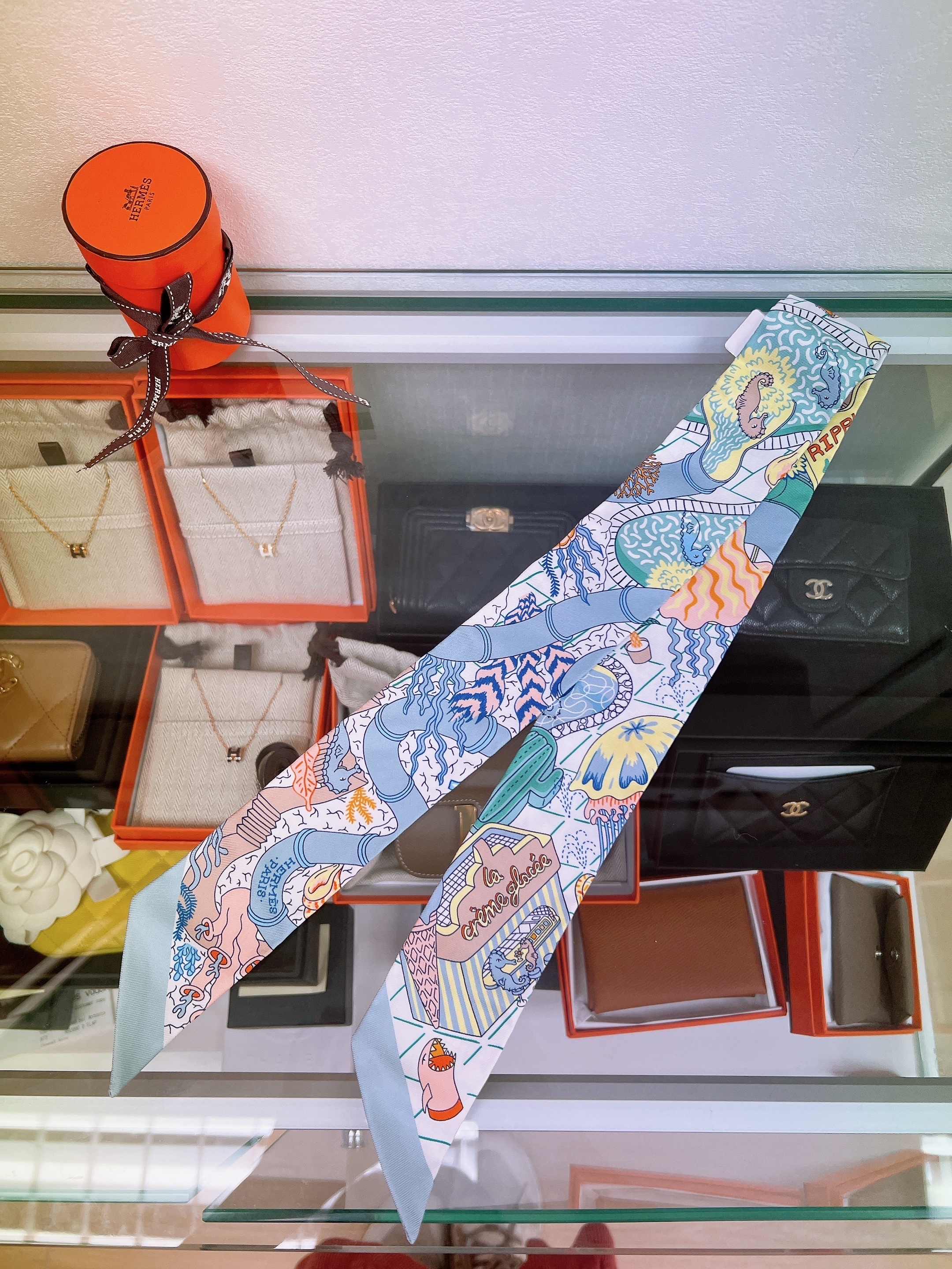 *Unused* Hermes twilly (splash park/green)