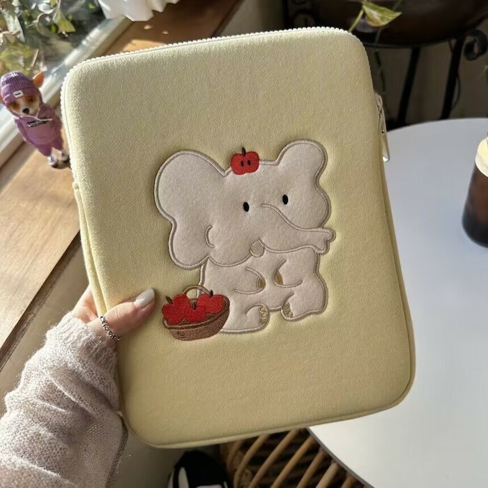 《51231》蘋果可愛的大象平板電腦包