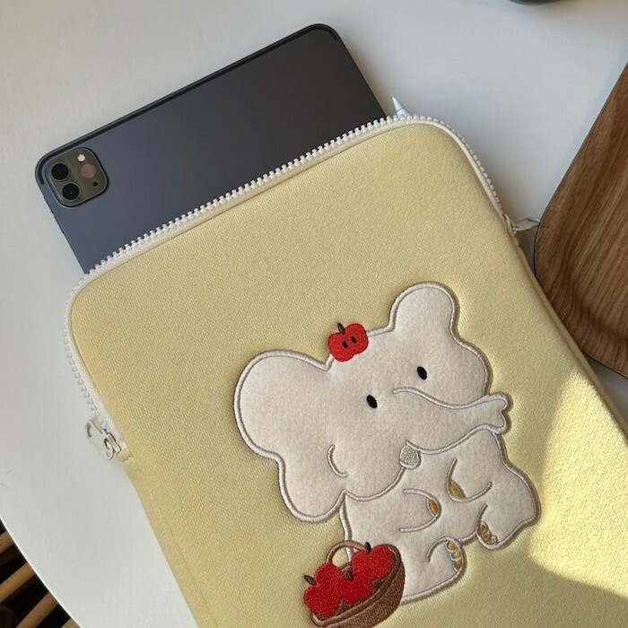 《51231》蘋果可愛的大象平板電腦包