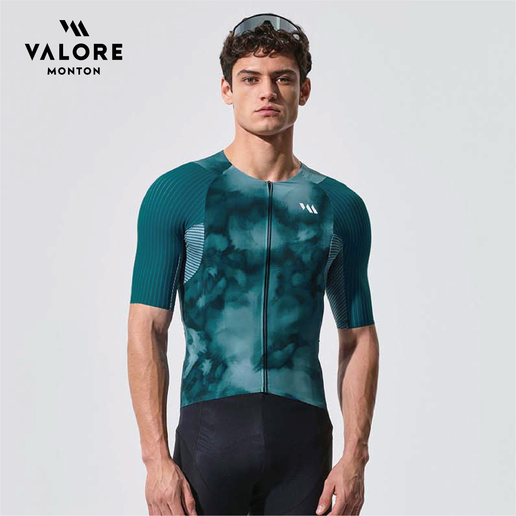 暗花灰藍男款短上衣