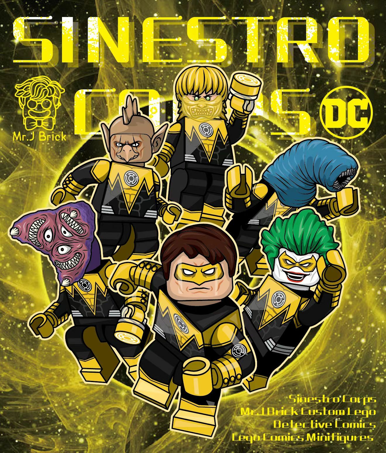 [MrJ Bricck][Preorder] Yellow Lantern Corps Set [PADprinted]