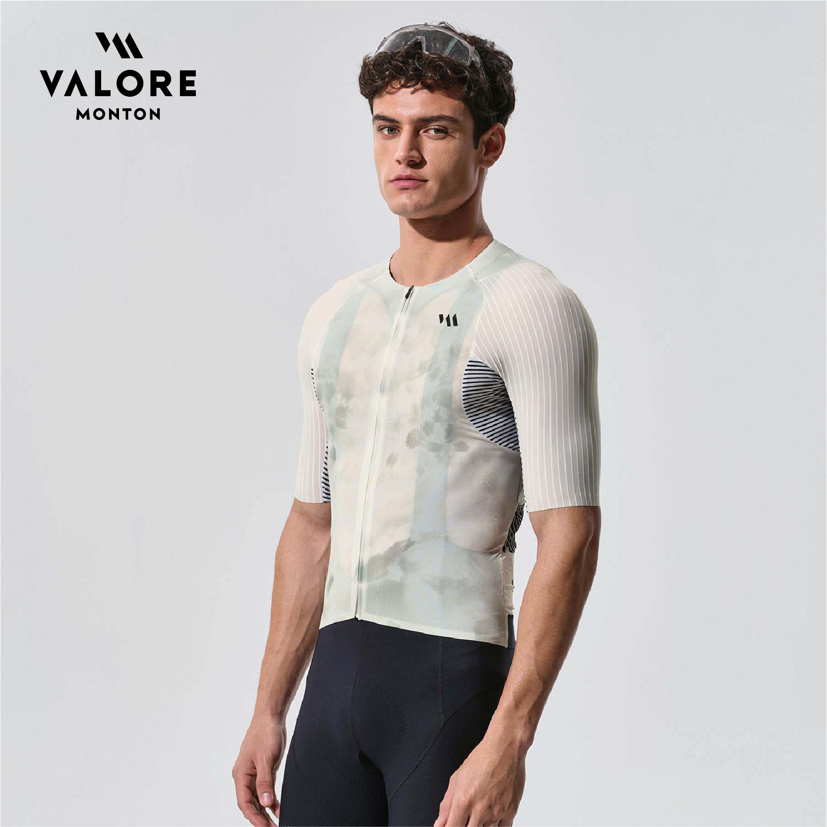 暗花杏色男款短上衣