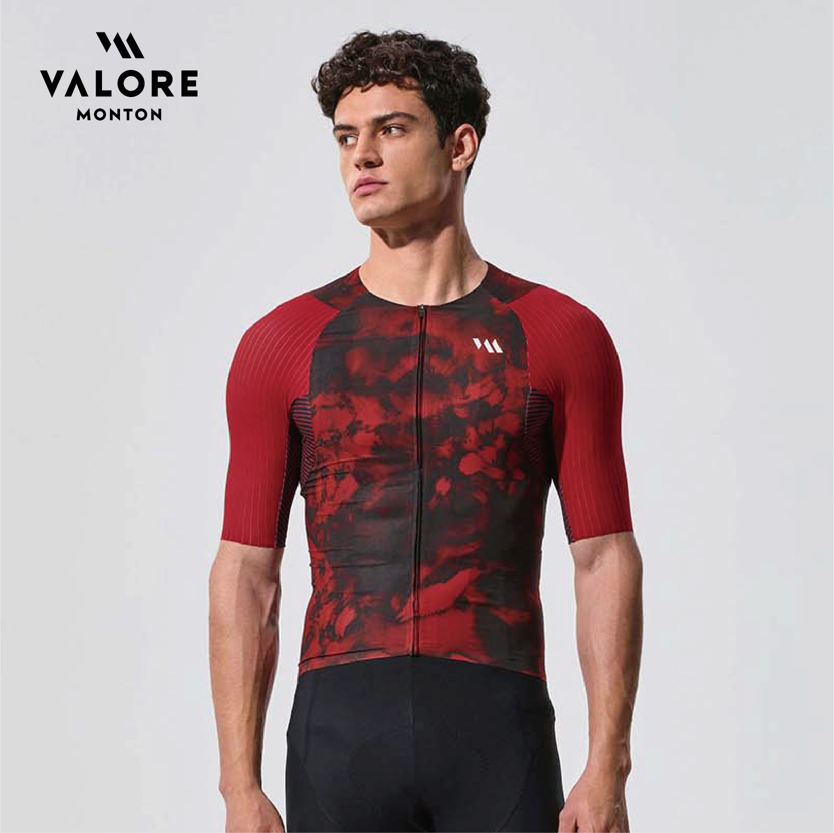 暗花深紅男款短上衣