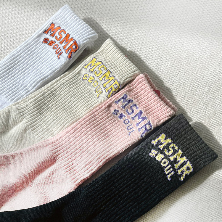 MSMR Basketball Crew Socks White
