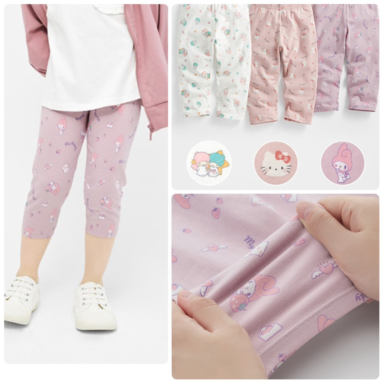 San*rio  女童棉質七分褲-2400768