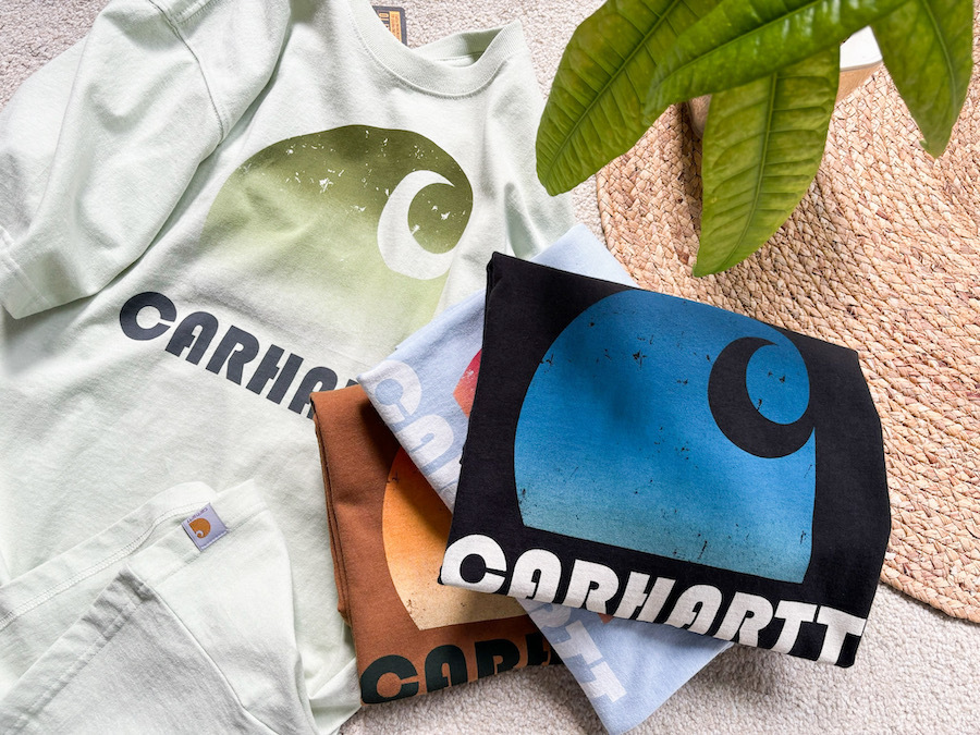 ｜限時百元驚爆價🔥|🇺🇸 CARHARTT 微醺漸層氣泡 Logo Tee