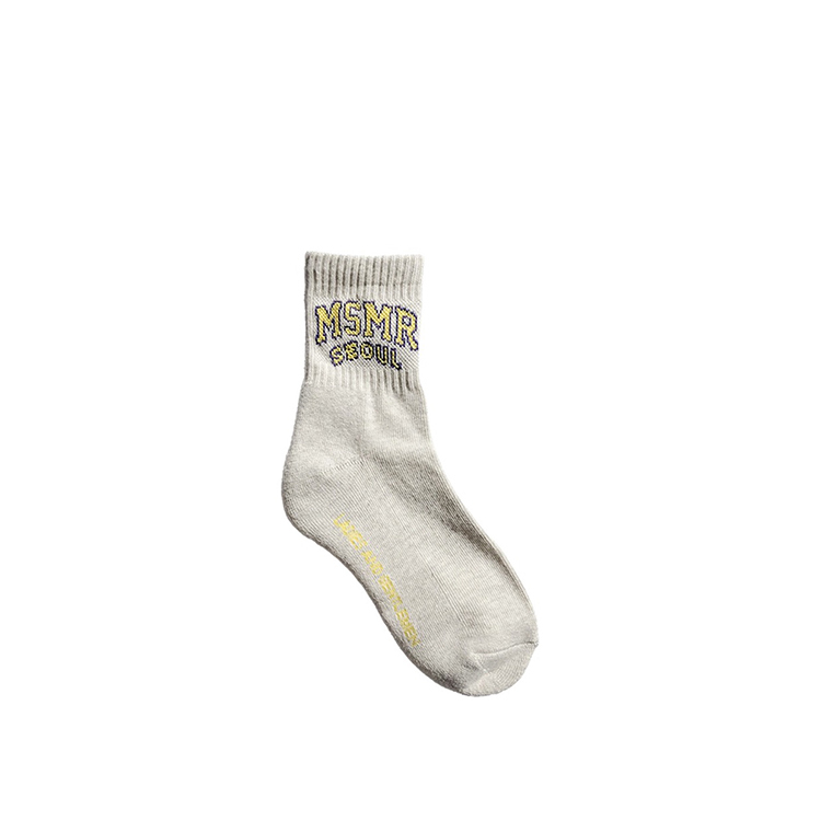 MSMR Basketball Quarter Socks L.grey