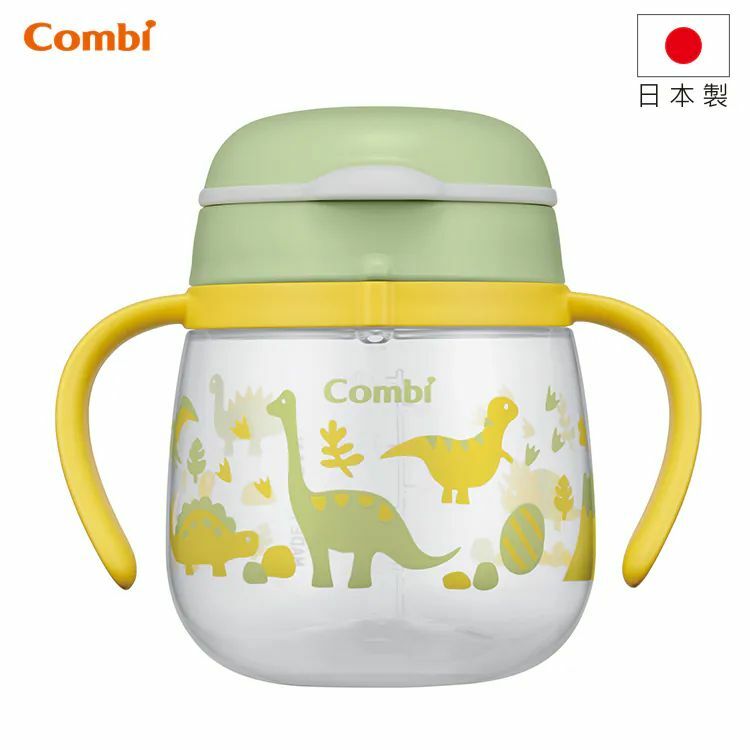 Combi 【日本製】 Laku Mug 初學直飲杯 (5mth+) #恐龍世界 118995