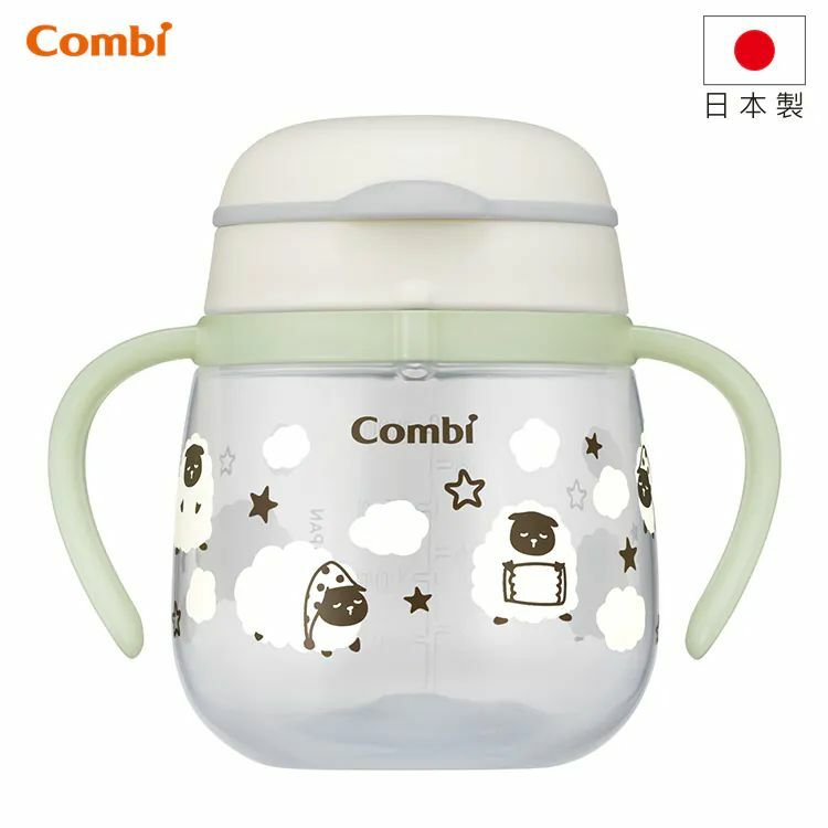 Combi 【日本製】 Laku Mug 初學直飲杯 (5mth+) #軟萌綿羊 夜光版  117841