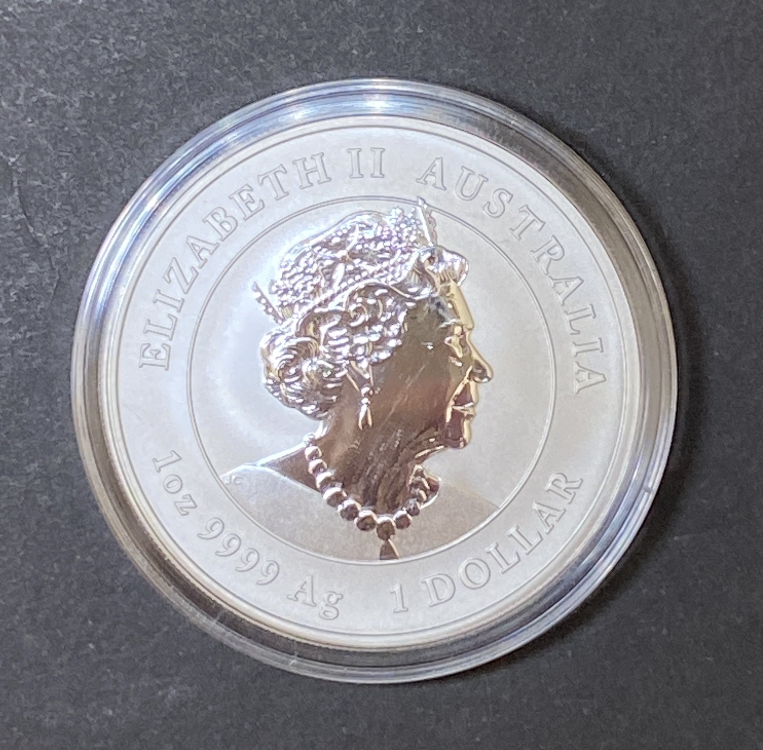 2023 Australia 1 oz coloured-rabbit silvery coin