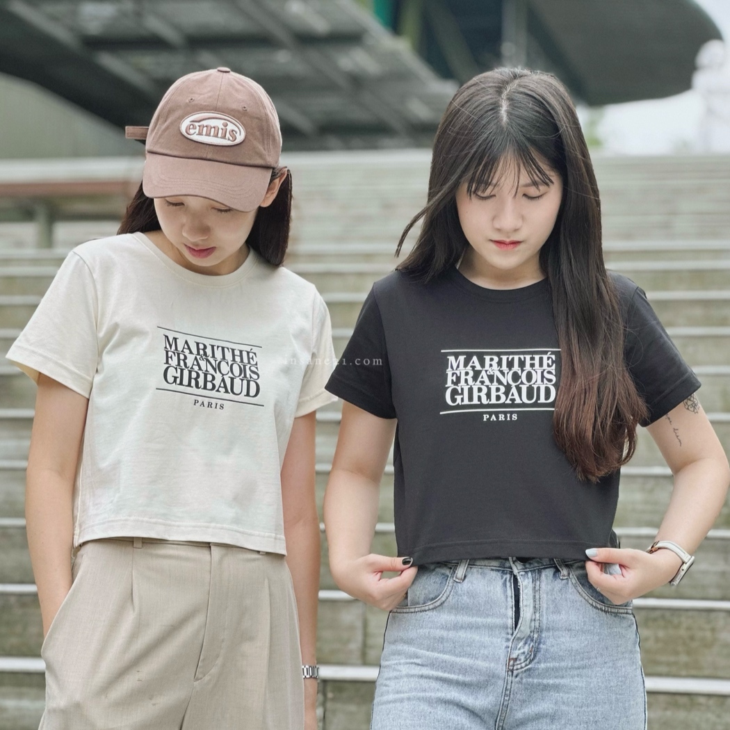 MARITHÉ FRANÇOIS GIRBAUD 短板 字體 上衣 MFG