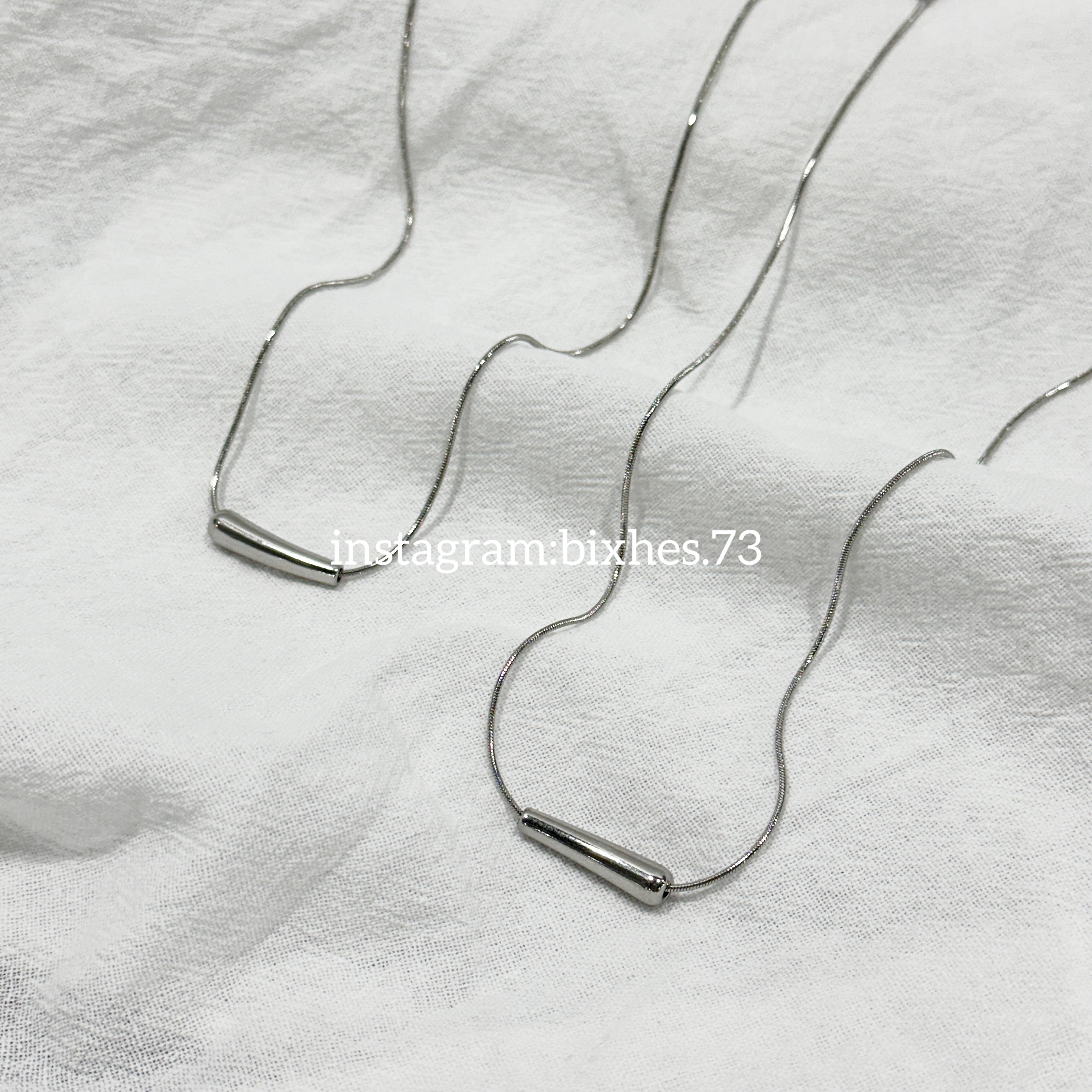 質感銀杠細緻項鍊(K00064)