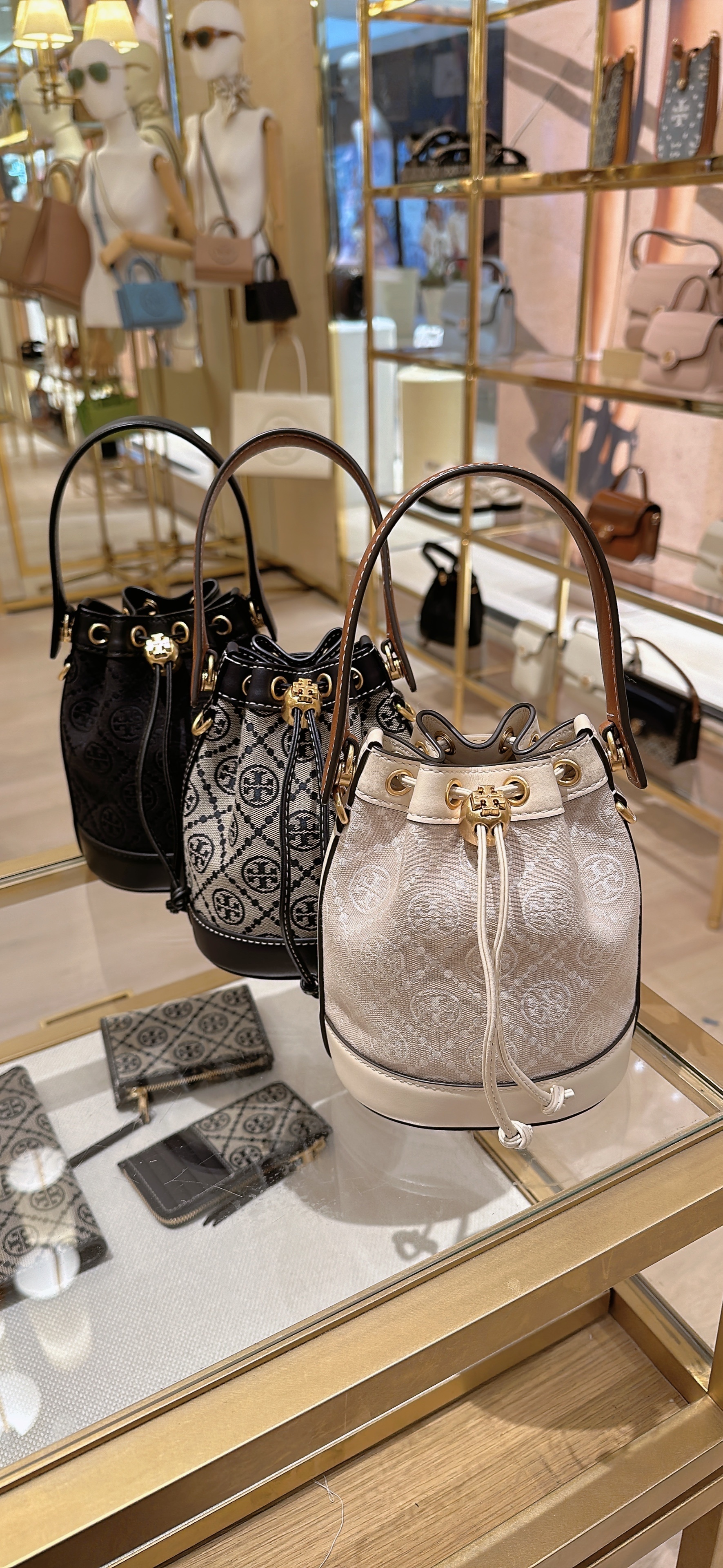 Tory Burch T monogram mini bucket