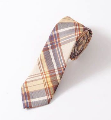 Plaid hand-tie accessory (khaki) (one size)