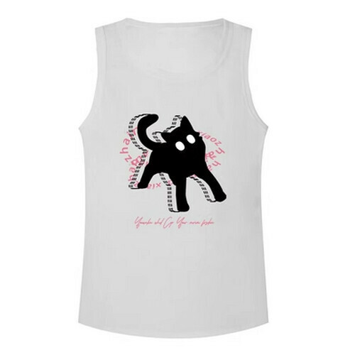 Hot selling sleeveless T-shirt [white] [XS-XL size] (please contact customer service to confirm the delivery size after placing the order)