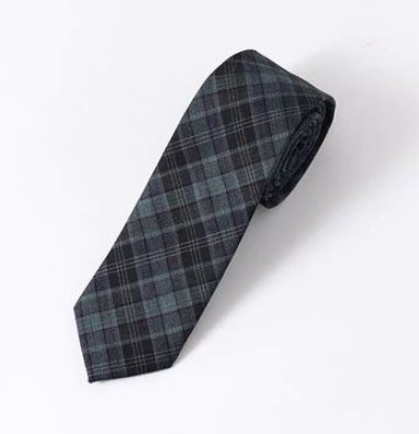 Plaid hand-tie accessory (navy blue) (one size)