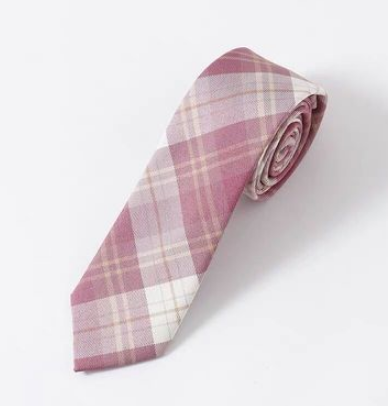 Plaid hand-tie accessory (raspberry red) (one size)