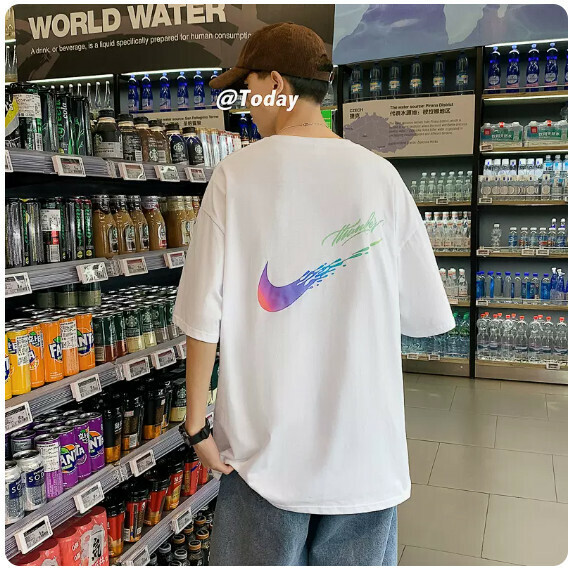 Short sleeve T-shirt men's summer (white [size M_3XL] (contact customer service to confirm the shipping size after placing an order)
