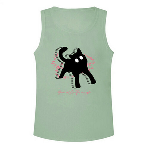 Hot selling sleeveless T-shirt [bean green] [XS-XL size] (please contact customer service to confirm the delivery size after placing the order)