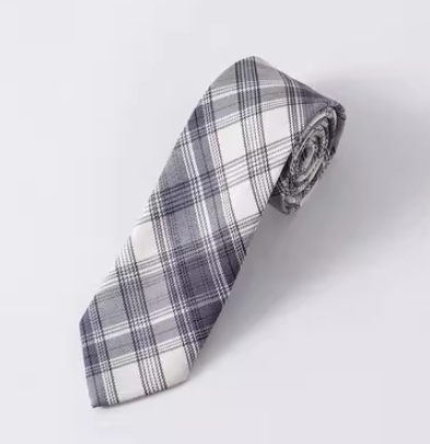 Plaid Hand Tie Accessory (Off-White) (One Size)