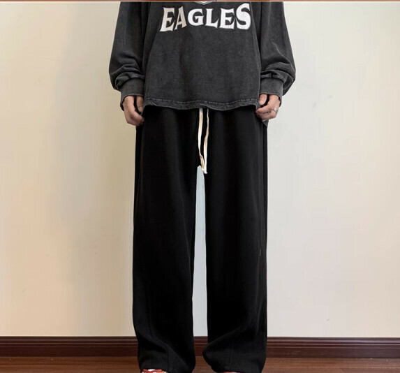 熱推春秋直筒褲男（黑色 常規【M_5XL碼】（下單後聯繫客服確認發貨尺碼）