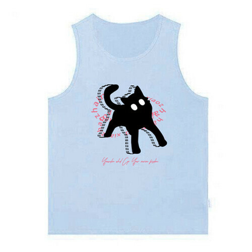 Hot selling sleeveless T-shirt [Cirrus Blue] [XS-XL] (please contact customer service to confirm the delivery size after placing the order)