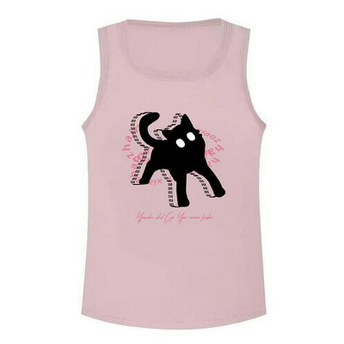 Hot selling sleeveless T-shirt [pink] [XS-XL size] (please contact customer service to confirm the delivery size after placing the order)