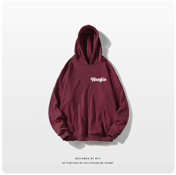 熱賣連帽衛衣【M-3XL】【酒紅色-薄款】(下單後聯絡客服確認發貨尺碼) 