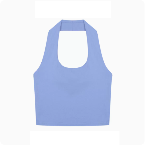 Halterneck Camisole, Blue, One Size