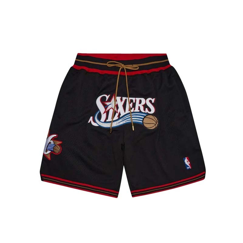 JUST DON x Mitchell & Ness M&N 76人 球迷版球褲 短褲 黑 MNJD-SH44A [台灣現貨]