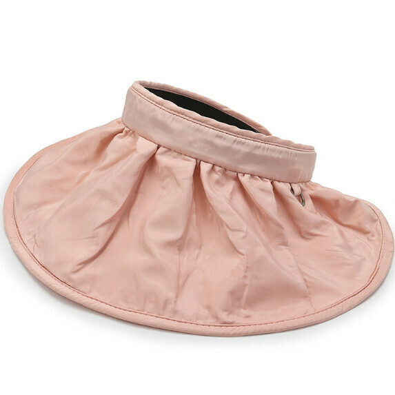 Hot selling large brim sunshade hollow hat for women (pink)